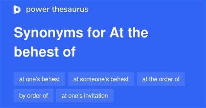 At the behest of definition?