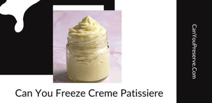 Can i freeze creme patissiere?