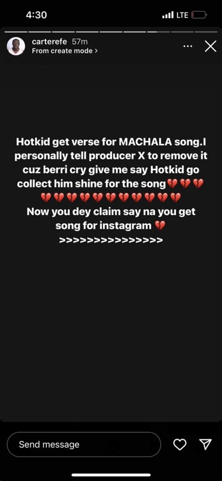 
Carter Efe Shares Receipts To Prove Ownership Over ‘Machala’ After Berri Tiga Claimed It His 