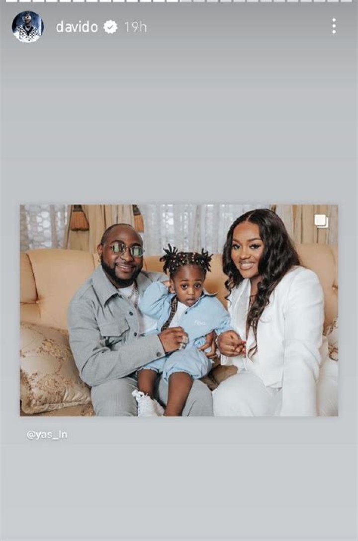 
Chioma Shares A Throwback Photo Of Davido Babysitting Ifeanyi While Working On His Album 