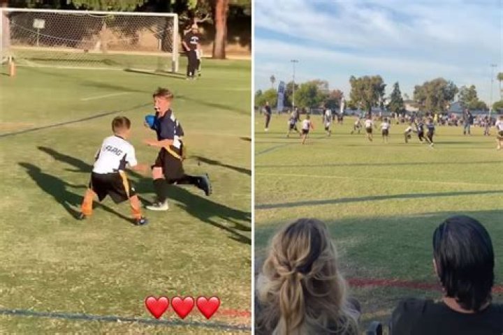 
Christina Hall Celebrates Son Brayden’s Football Touchdown, Snaps Photo of Him Filming HGTV Show 