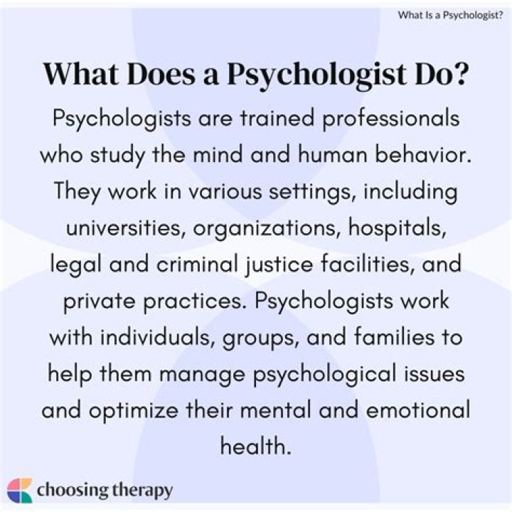 Does a psychologist do?
