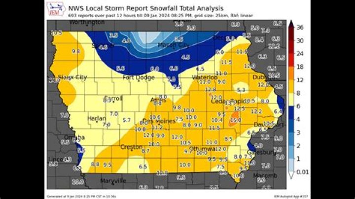 Does iowa get snow?