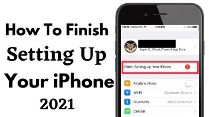 How to finish setting up your iphone?