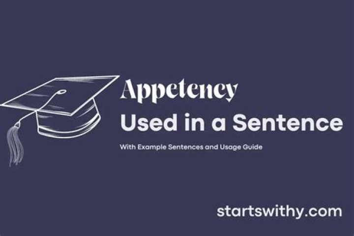 How to use appetency?