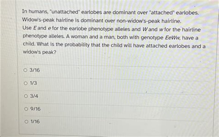 In humans unattached earlobes are dominant?