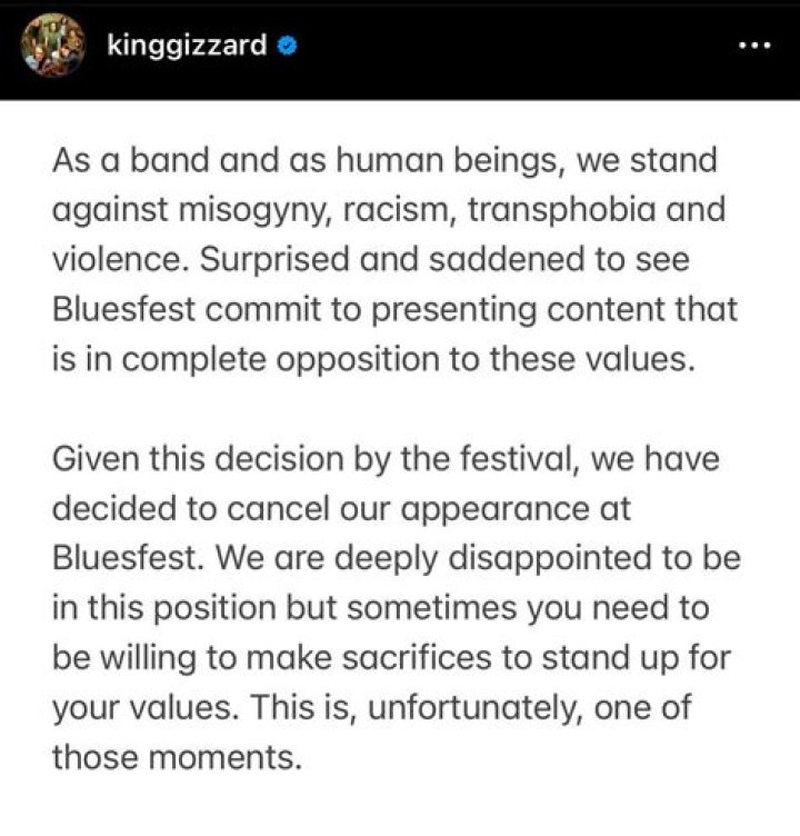 “Just say you support racism and transphobia”: Sticky Fingers band controversy explored as King Gizzard cancel Bluesfest appearance