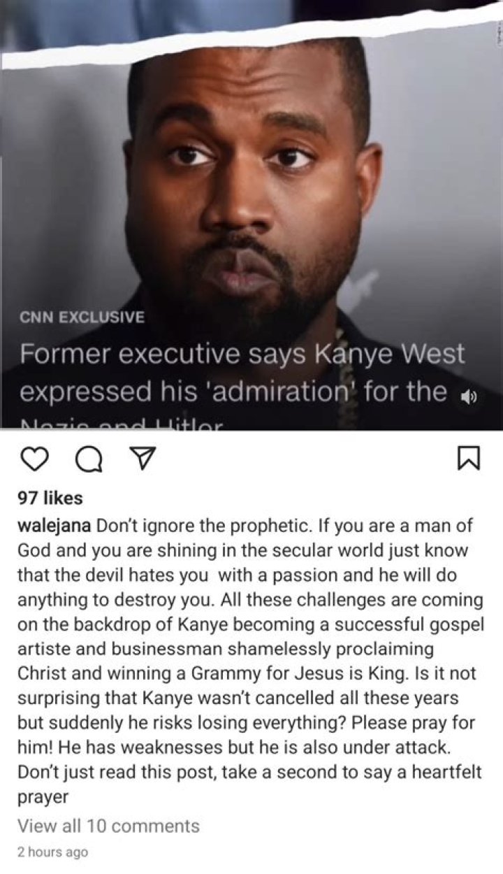 
Kanye West Is Under Attack Because He’s A Man of God – Businessman Wale Jana Claims 