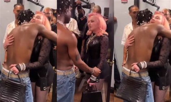 
Music icon Madonna hugs Rema as she hails him (Video) 