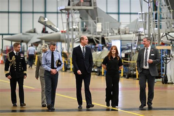
Prince William Visits Royal Air Force Station to Learn More About Latest High-Flying Technology 