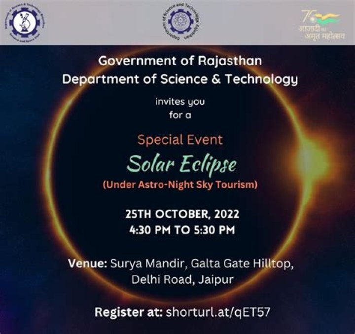 
Watch partial solar eclipse via astro night sky tourism in Jaipur 