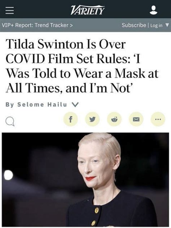 
What did Tilda Swinton say about masks? Actress slammed for remarks despite struggle with long COVID 