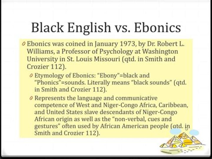 What does ebonics mean?