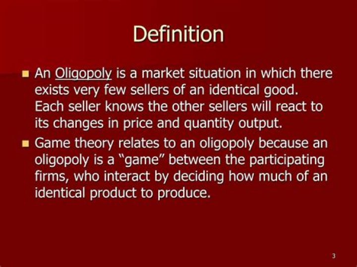 What does oligopoly mean?