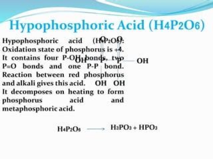 What is meant by hypophosphoric acid?