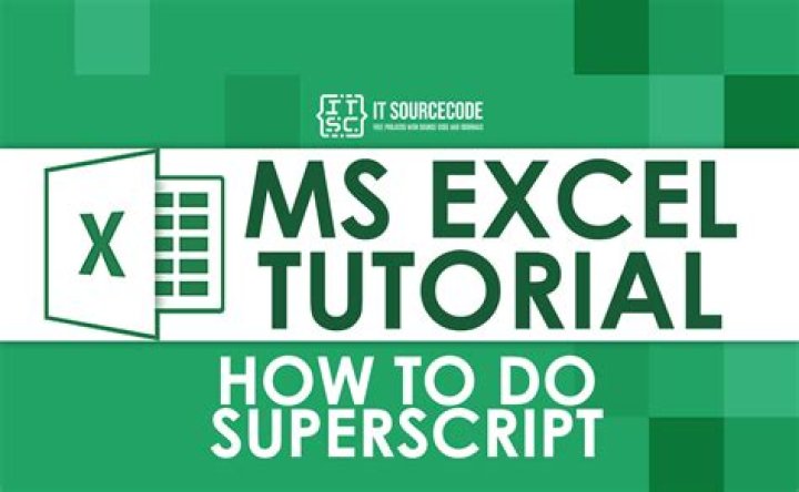 What is the shortcut for superscript in excel?