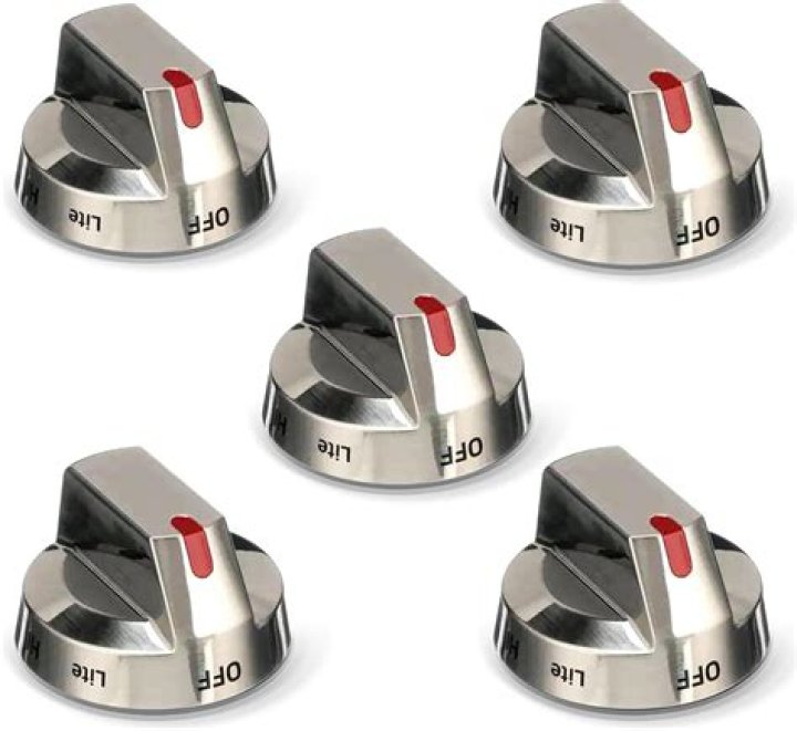 What stoves have red knobs?