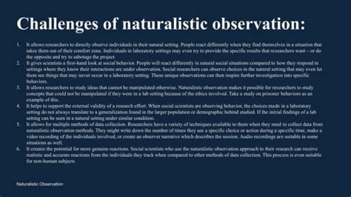 Whats a naturalistic observation?