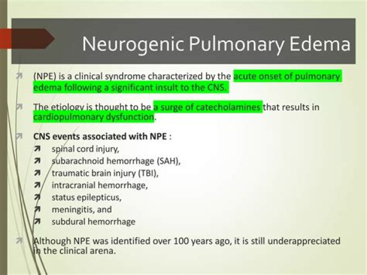 Whats neurogenic pulmonary edema?