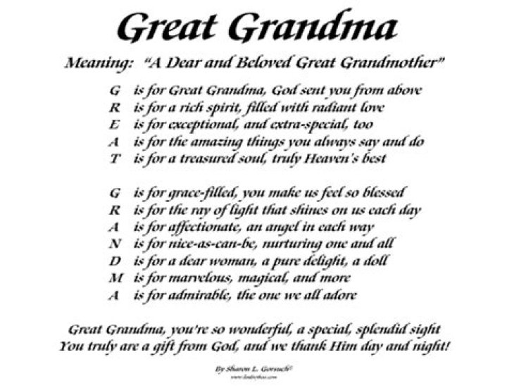 Whats the meaning of great-grandmother?