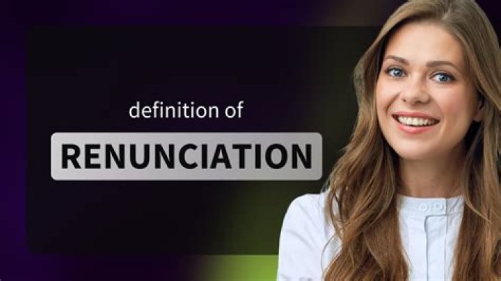 Whats the meaning of renunciate?