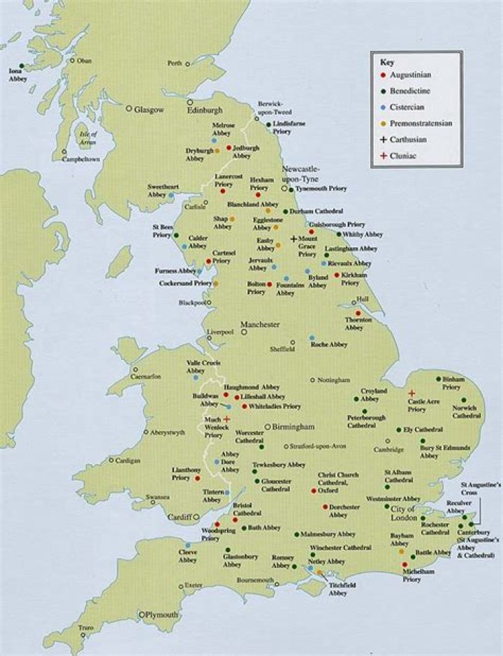 Where are the minsters in england?