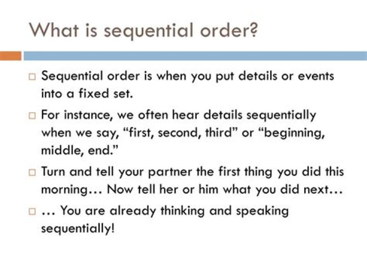 Where is sequential order?