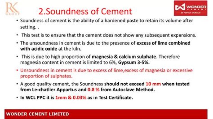 Which constituent contribute towards unsoundness of cement?
