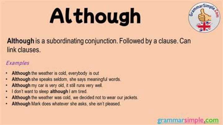 Which to use although or though?