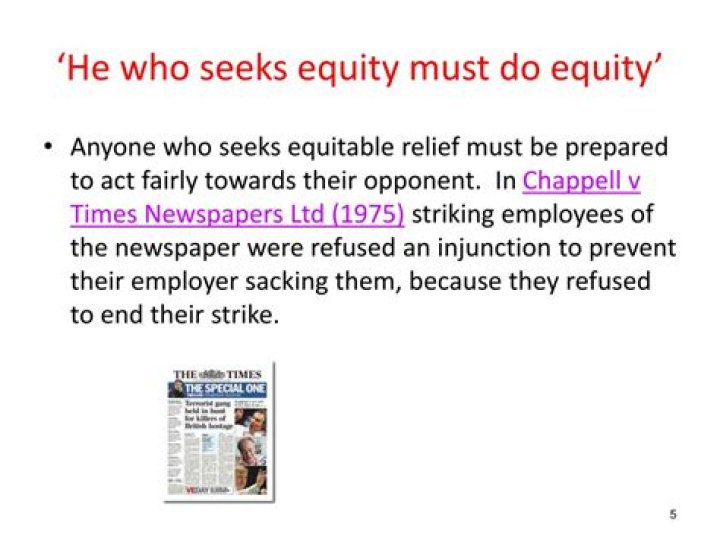 Who seeks equity must do equity?