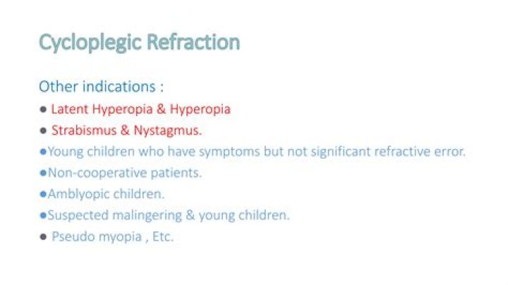 Why do we do cycloplegic refraction?