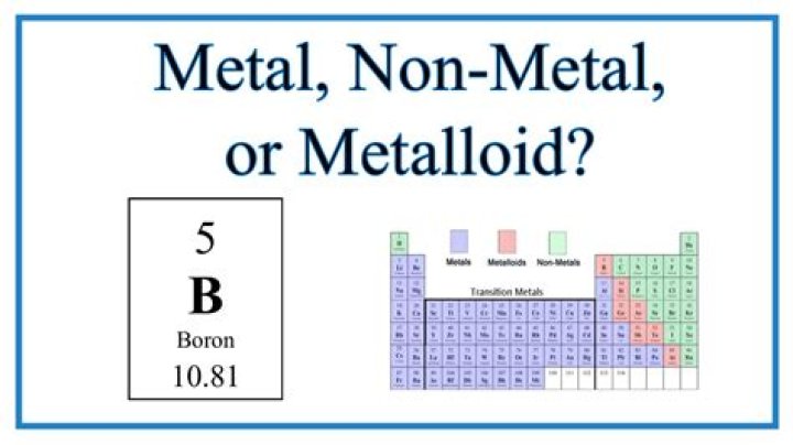 Why is boron a metalloid?
