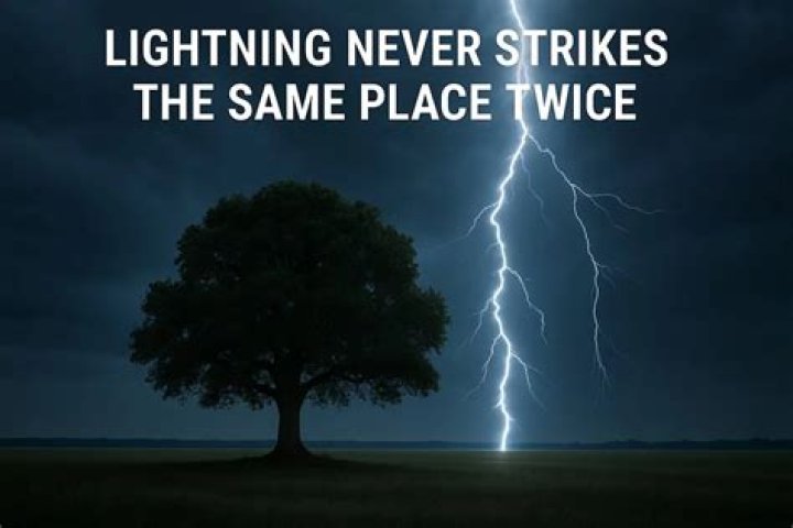 Why lightning never strikes twice?