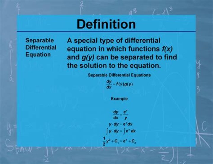 Why separable differential equations?