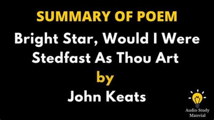 Would i were stedfast as thou art?